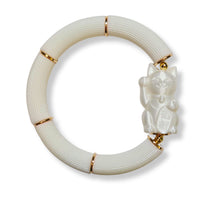 Bracelet Chat chanceux Neko, Blanc Cassé