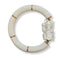 Bracelet Chat chanceux Neko, Blanc Cassé