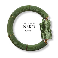4- Chat chanceux Neko, Vert Kaki