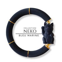 5- Chat chanceux Neko, Bleu Marine
