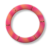 Bracelet Cannelé monocolore, Orange Fraise Dégradé