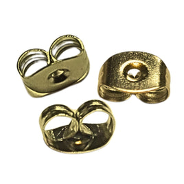 Poussoirs papillons pour clous boucles d'oreilles  - Doré