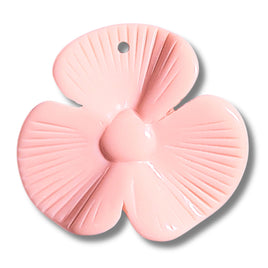 17- Pendentif fleurs 3 pétales, Trèfle Rose clair