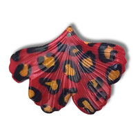 24 -Pendentif Ginkgo Léopard, Rouge