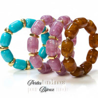 19 - Rolls cylindres en acrylique - Miel foncé marbré