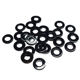 8MM - Rondelles noires, en acrylique Réf AP37
