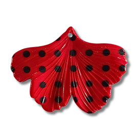 7 -Pendentif Ginkgo à pois, Rouge