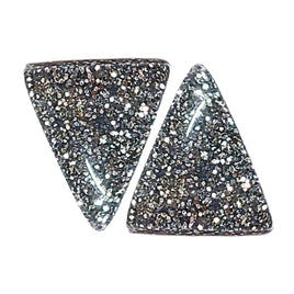 52- Khéops triangle à 2 trous, Glitter Argent