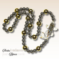 61- Boules en verre 10mm, Gris foncé