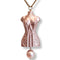 Collier Fashion Doll, Taupe Rosé