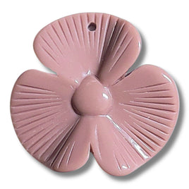 23- Pendentif fleurs 3 pétales, Trèfle Taupe