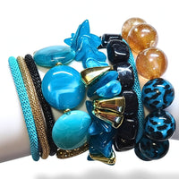 5- Crispy, Teal marbré