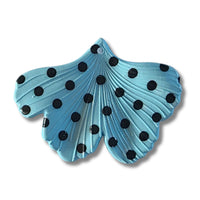 8 -Pendentif Ginkgo à pois, Turquoise