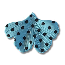8 -Pendentif Ginkgo à pois, Turquoise