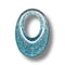15 -Pendentif Goutte, Glitter turquoise