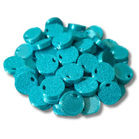 6 - Druzzy Turquoise satin