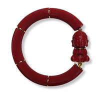 Bracelet Bouddha, Rouge Carmin