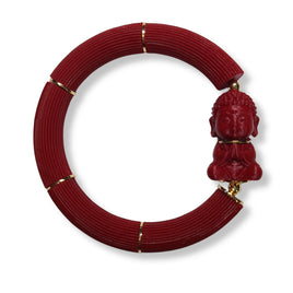 Bracelet Bouddha, Rouge Carmin