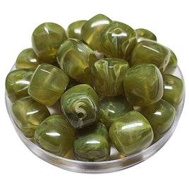 40- Ice Cube Glaçon, Olive marbré